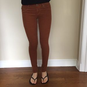 Carmar brown coated skinny jeans